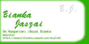 bianka jaszai business card